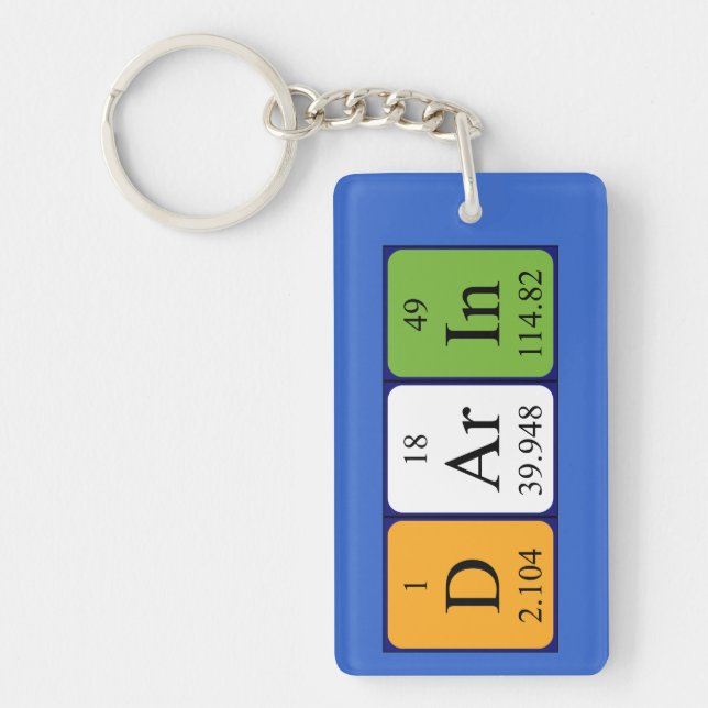 Darin periodic table name keyring (Front)
