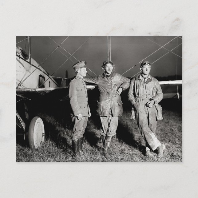 Daring Aviators, 1919 Postcard (Front)