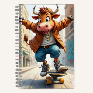 Daring Skateboarder, Author Natasha Us Notebook
