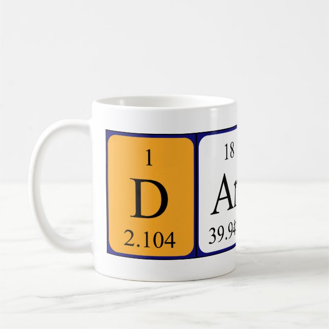 Dario periodic table name mug (Left)