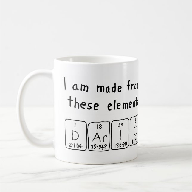 Dario periodic table name mug (Left)