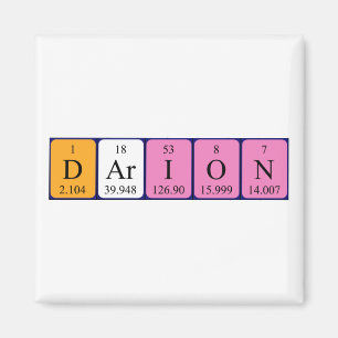 Darion periodic table name magnet