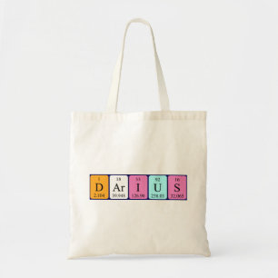 Darius periodic table name tote bag