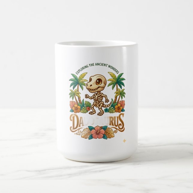 Darius Skeleton Dinosaur Long Sleeve Coffee Mug (Center)