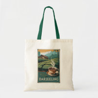 Darjeeling India Tea Travel Art Vintage