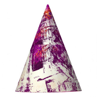 Dark Abstract Blots Background Party Hat