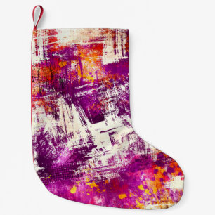 Dark Abstract Blots Background Small Christmas Stocking