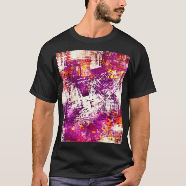 Dark Abstract Blots Background T-Shirt (Front)