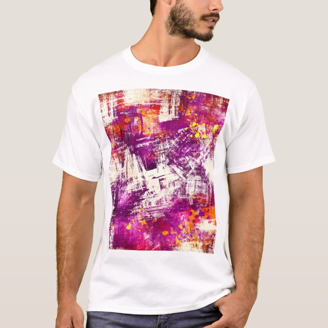 Dark Abstract Blots Background T-Shirt (Front)