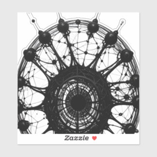 Dark Abstract Dreamcatcher Organic Tech Art