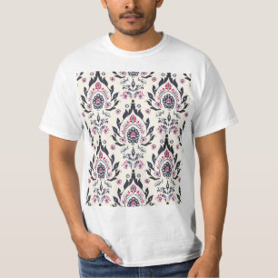 Dark Abstract Flower Pattern T-Shirt