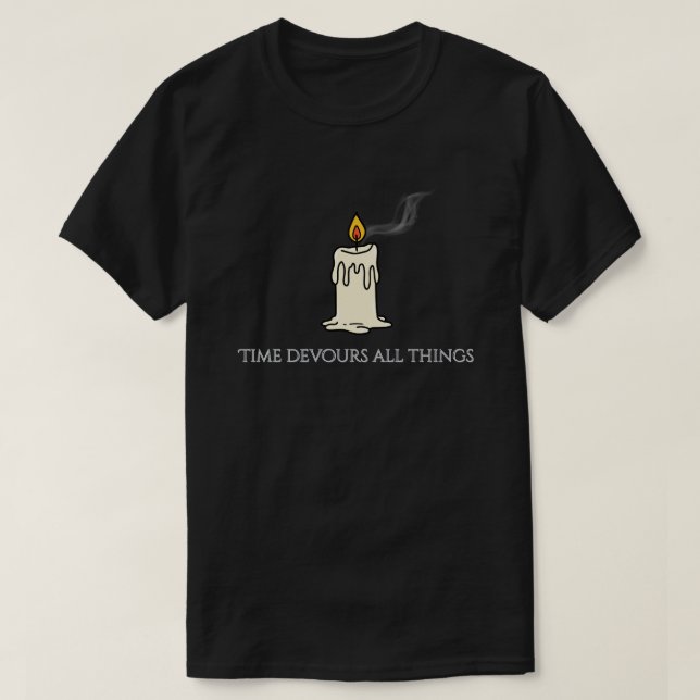 Dark Academia Aesthetic Candle T-Shirt  (Design Front)