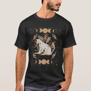 Dark Academia Aesthetic Celestial Boho Tarot Leopa T-Shirt