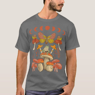 Dark Academia Aesthetic Mystic Mushrooms Moon Taro T-Shirt