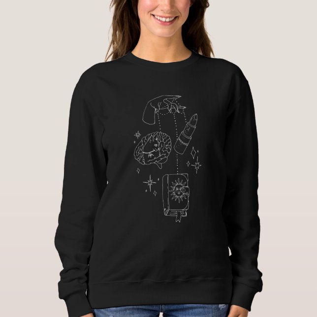 Dark Academia Aesthetic Occult Sophisticated Wicca Sweatshirt (Front)