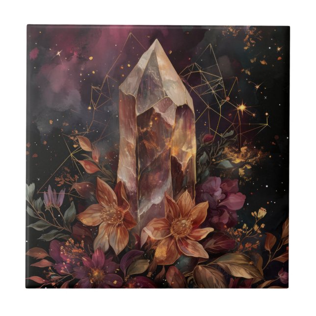 Dark Academia Amethyst Celestial Design Tile (Front)