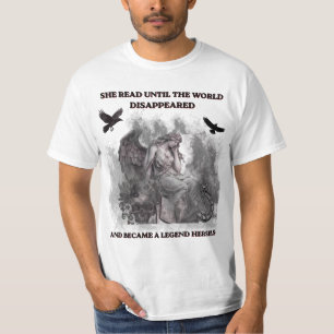 Dark Academia Angel Gothic Reading Quote Poster T-Shirt