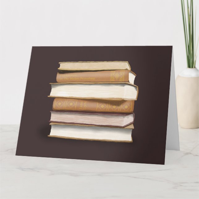 Dark Academia Antique Books Card (Front)