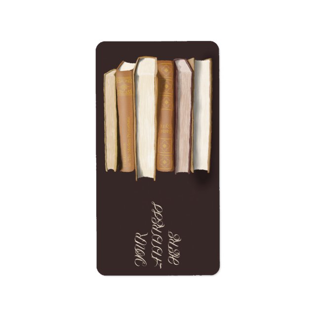 Dark Academia Antique Books Label (Front)