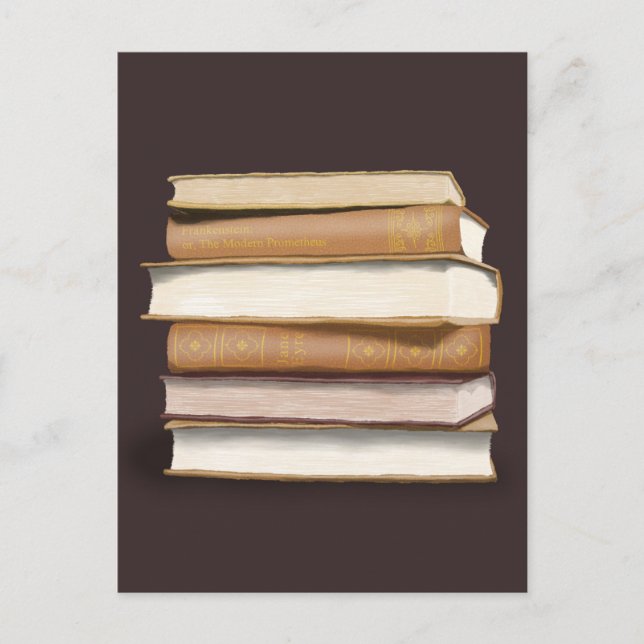 Dark Academia Antique Books Postcard (Front)