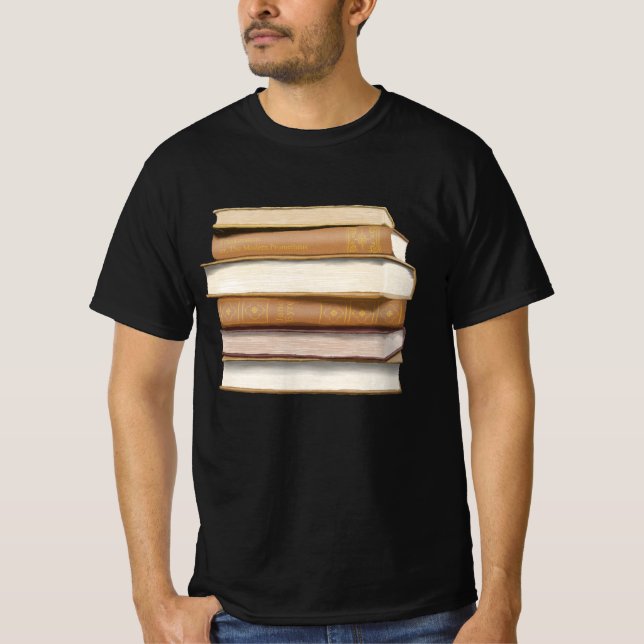 Dark Academia Antique Books T-Shirt (Front)