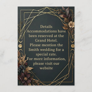 Dark Academia Boho Wedding Enclosure Card