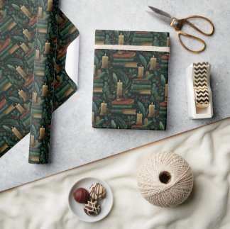 Dark Academia Book Lover Wrapping Paper