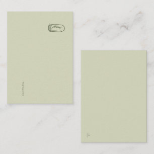 Dark Academia Botany Garden Reader Gift Enclosure Card