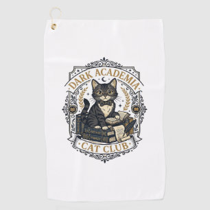Dark Academia Cat Cat Dad Gift Idea - Dark Academi Golf Towel