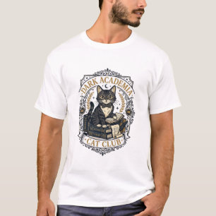 Dark Academia Cat Cat Dad Gift Idea - Dark Academi T-Shirt