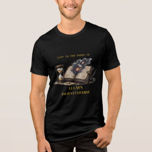 Dark Academia Custom Name Magical Bookworm Tri-Blend Shirt
