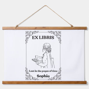 Dark Academia Ex Libris Personalised Reading Journ Hanging Tapestry