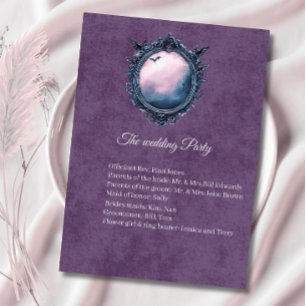 Dark Academia Gothic Mirror Ceramony Program Invitation