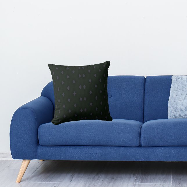 Dark Academia Harlequin Diamond Gothic Pattern Cushion (Dark Academia Harlequin Diamond Gothic Pattern Throw Pillow)