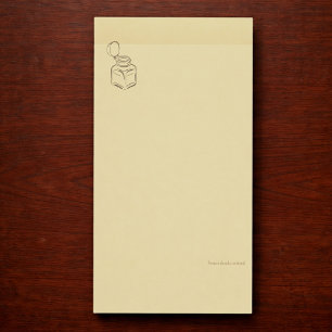 Dark Academia Ink Pot – Minimalist Vintage Library Post-it Notes