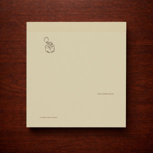 Dark Academia Ink Pot – Minimalist Vintage Library Post-it Notes