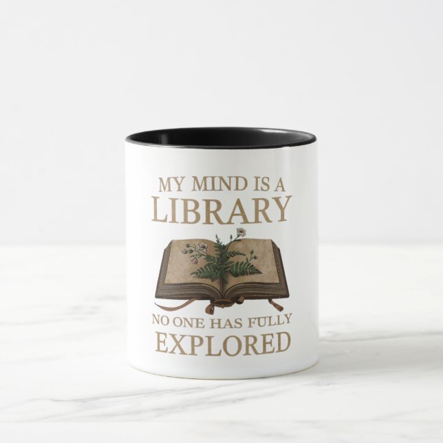 Dark Academia Mug | Library Quote Coffee Mug (Center)