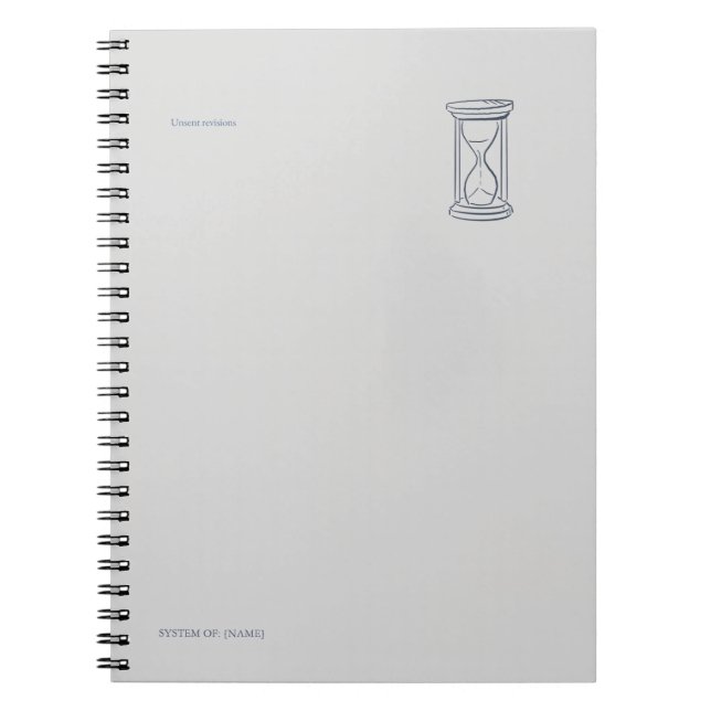 Dark Academia Night Owl Student Study Focus Gift Notebook (Front)