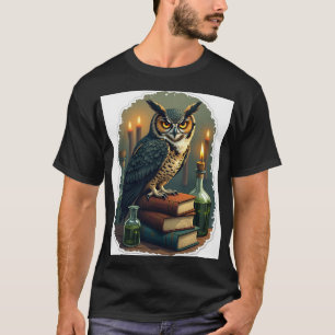 Dark Academia Owl Reading One More Chapter Vintage T-Shirt