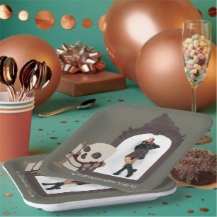 Dark Academia Photo Graduation Party Paper Plate