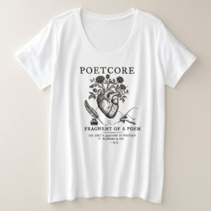 Dark Academia Poetcore Aesthetic Vintage Anatomy H Plus Size T-Shirt