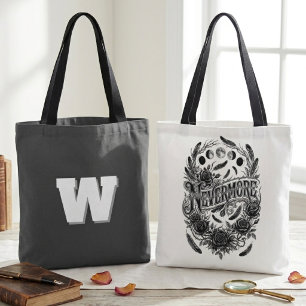 Dark Academia Raven Floral Bookish Gothic Tote Bag