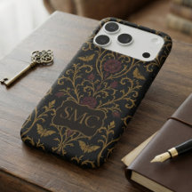 Dark Academia Rose Damask