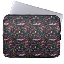 Dark Academia Vintage Floral, Birds and Books