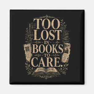 Dark academia vintage reader book lover magnet