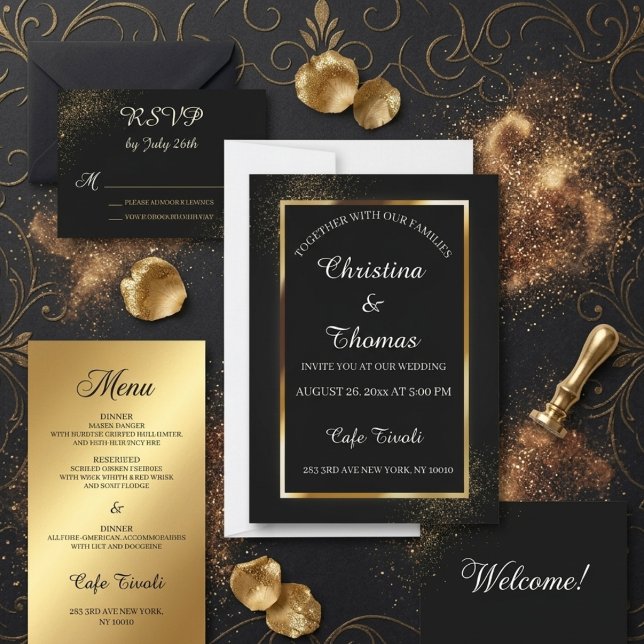 Dark Academia Wedding Invitation Suite (Creator Uploaded)