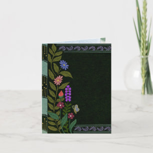 Dark Aesthetic Elegant Vintage Botanical Floral Invitation