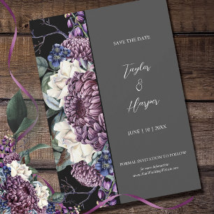 Dark Aesthetic Goth Wedding Bouquet Invitation