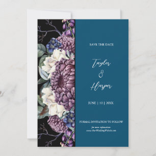 Dark Aesthetic Goth Wedding Bouquet Invitation