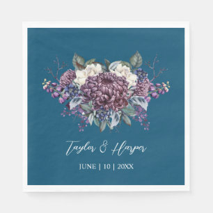 Dark Aesthetic Goth Wedding Bouquet Napkin